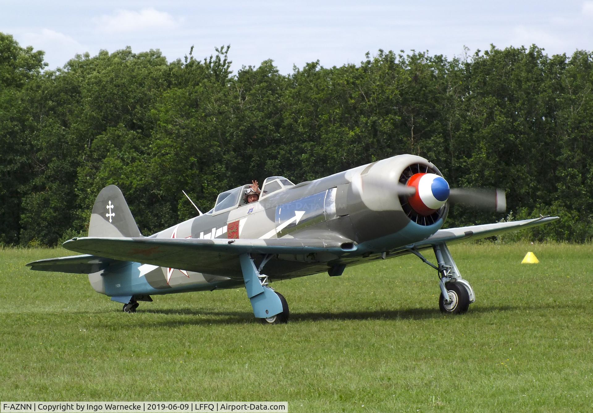 F-AZNN, Yakovlev Yak-11 C/N 25 III/05, Yakovlev Yak-11 (converted to single seater) at the Meeting Aerien 2019, La-Ferte-Alais