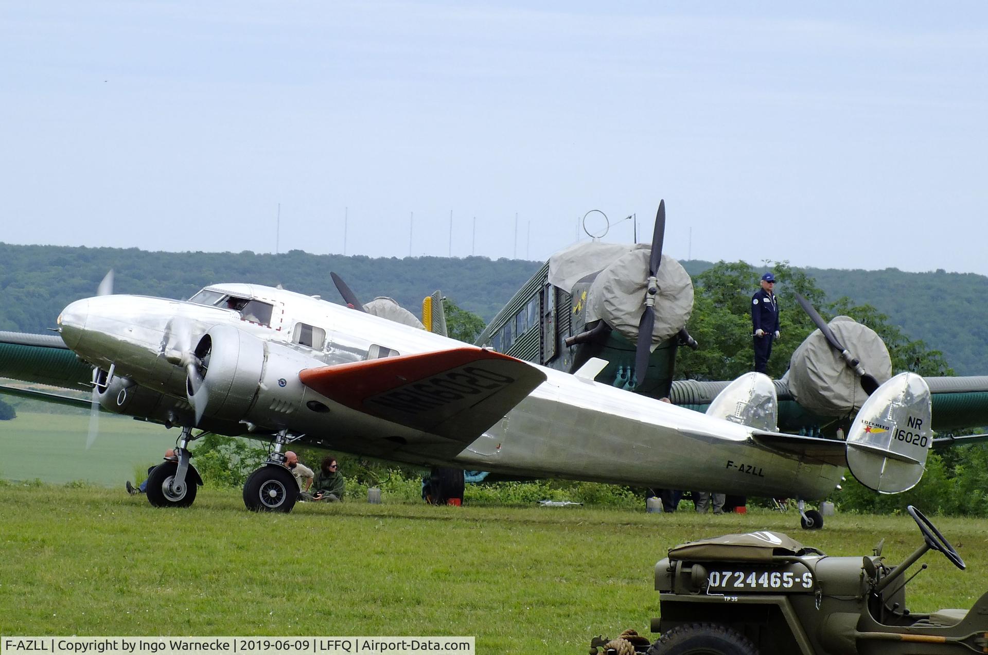 F-AZLL, 1941 Lockheed 12A Electra Junior C/N 1287, Lockheed 12A Electra Junior at the Meeting Aerien 2019, La-Ferte-Alais