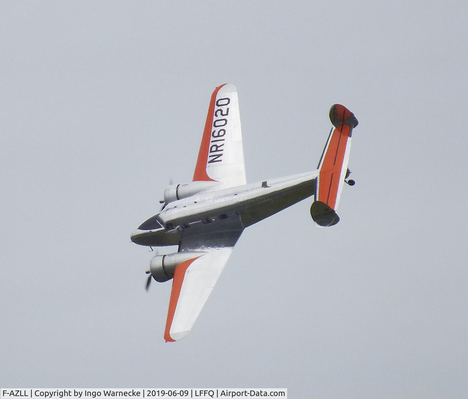 F-AZLL, 1941 Lockheed 12A Electra Junior C/N 1287, Lockheed 12A Electra Junior at the Meeting Aerien 2019, La-Ferte-Alais