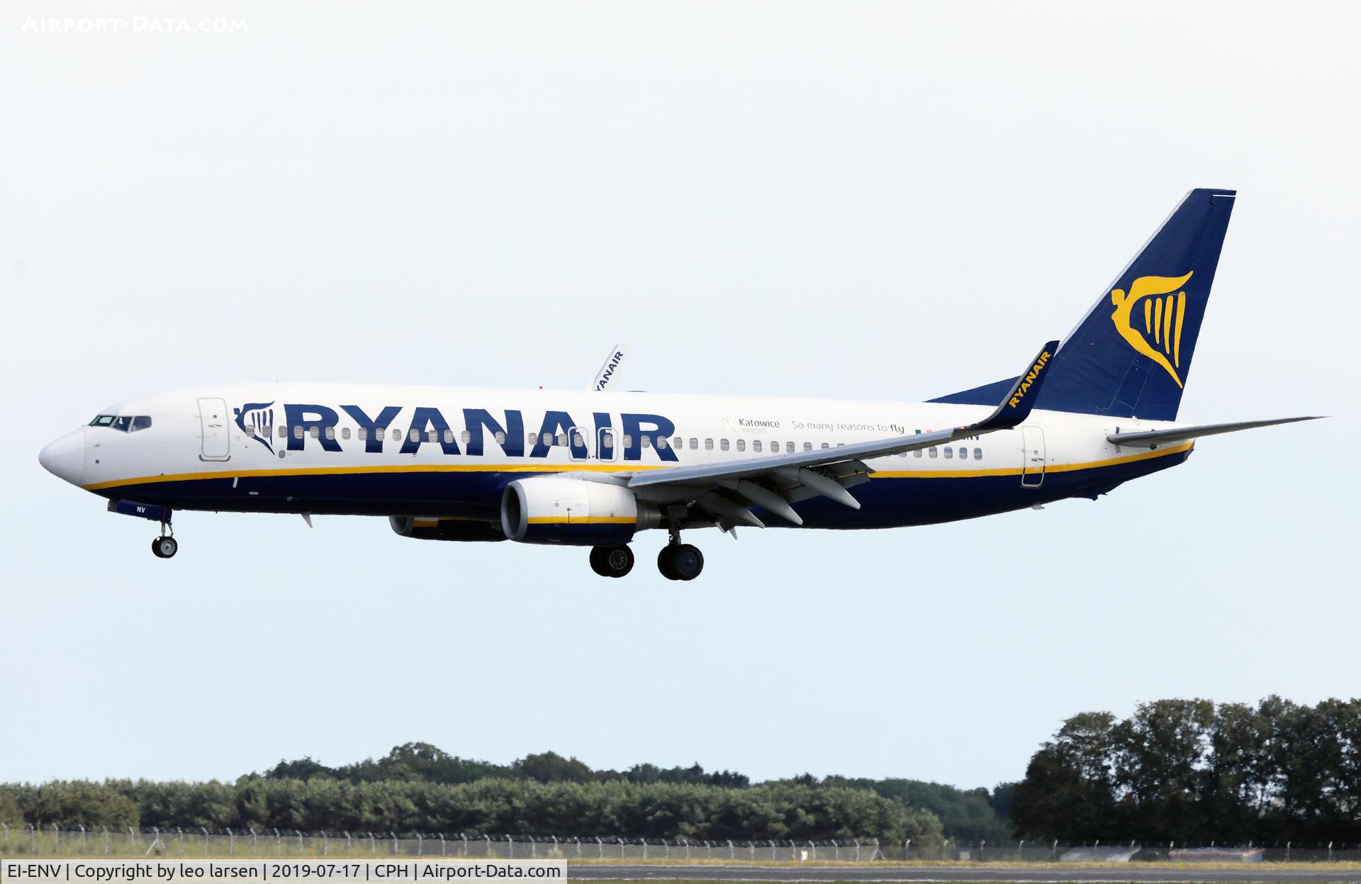 EI-ENV, 2010 Boeing 737-8AS C/N 35039, Copenhagen 17.7.2019 L/D R-04L