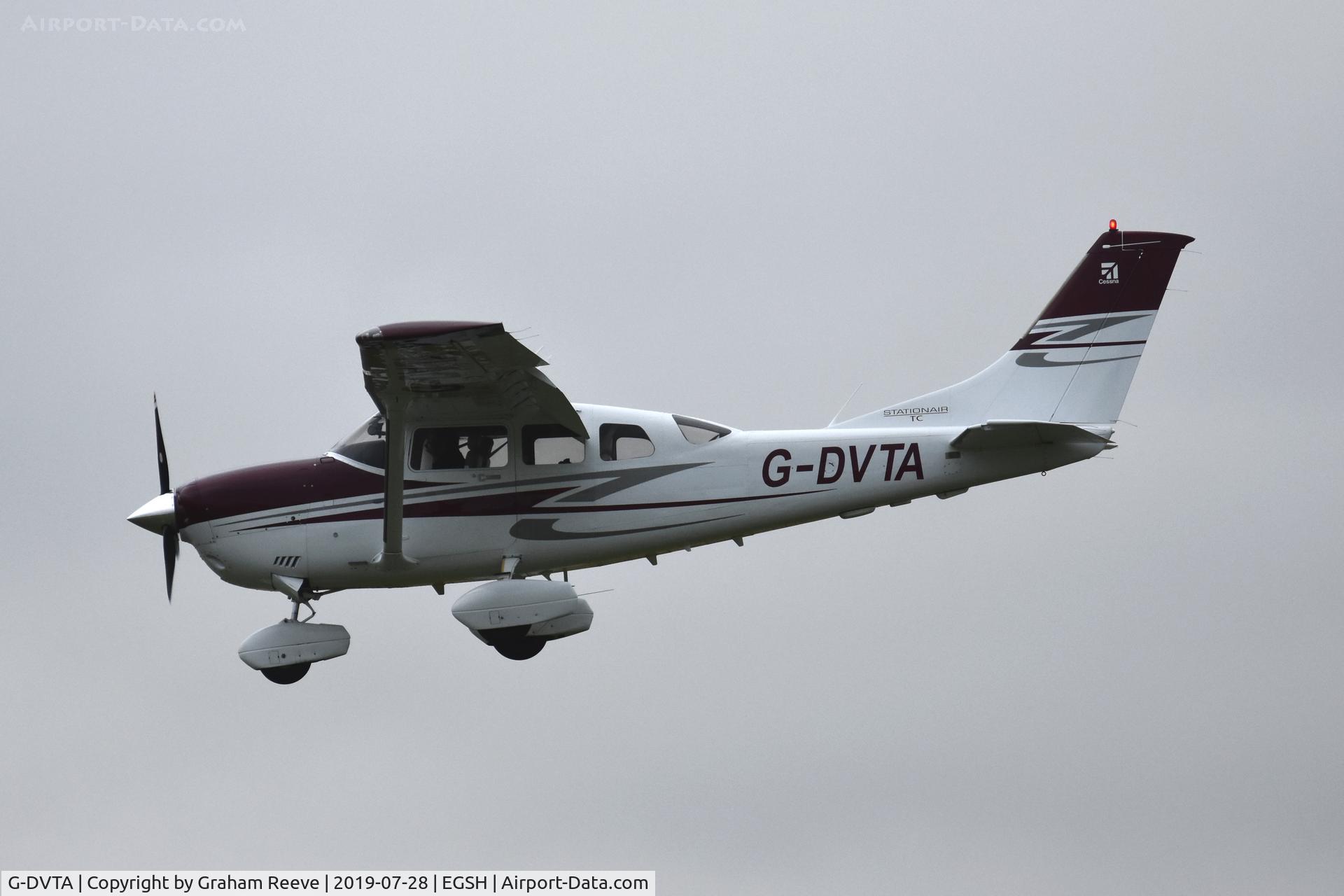 G-DVTA, 2007 Cessna T206H Turbo Stationair Turbo Stationair C/N T20608753, Landing at Norwich