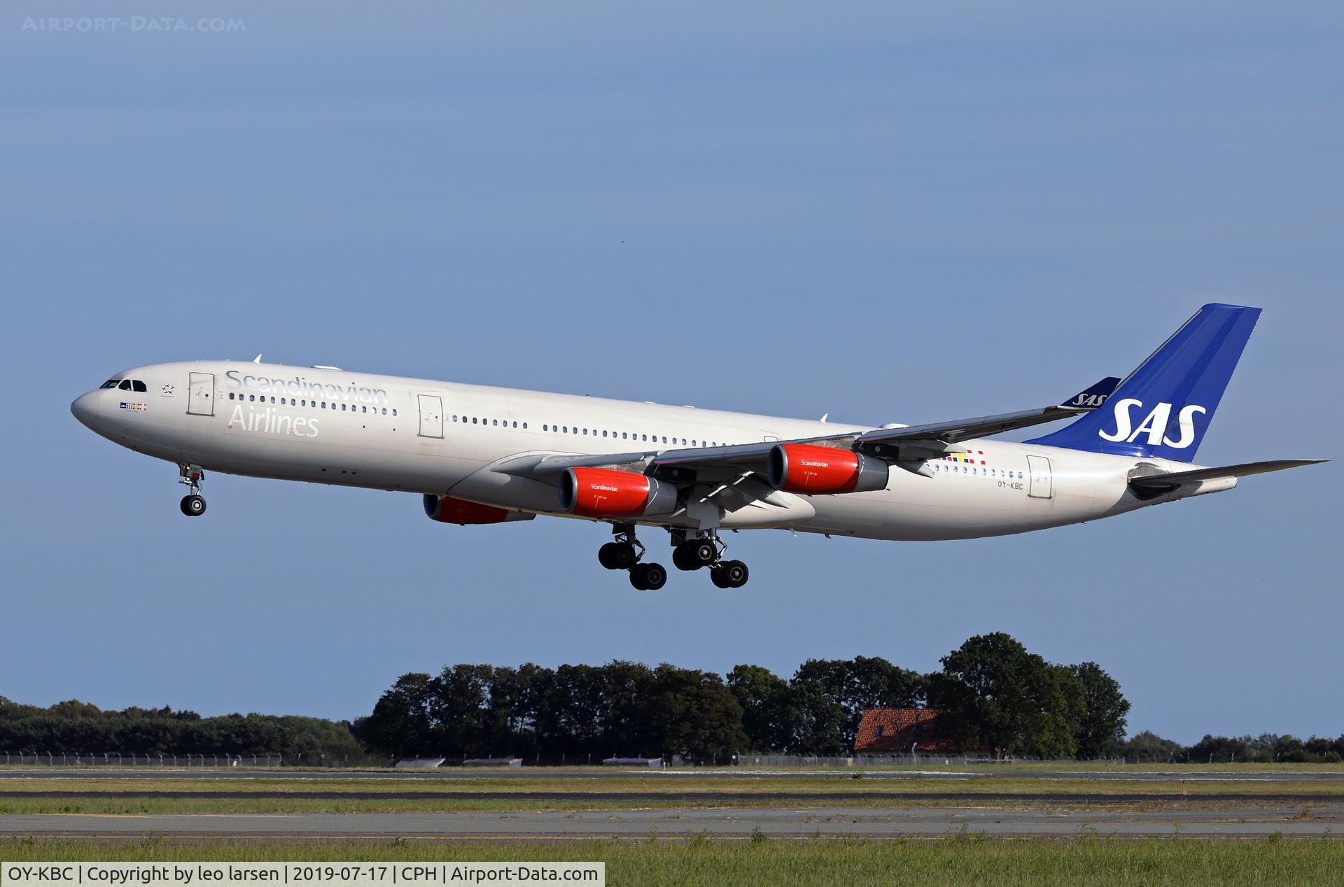 OY-KBC, 2002 Airbus A340-313X C/N 467, Copenhagen 17.7.2019 L/D R-04L