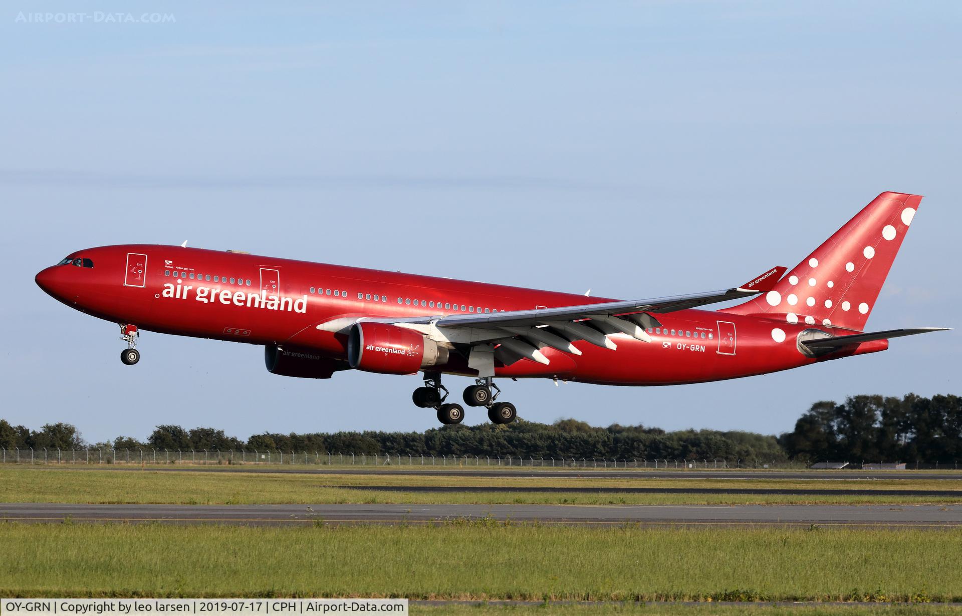 OY-GRN, 1998 Airbus A330-223 C/N 230, Copenhagen 17.7.2019 L/D R-04L