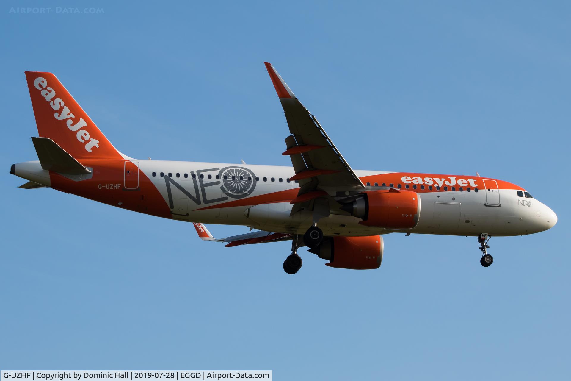 G-UZHF, 2018 Airbus A320-251N C/N 8193, Landing RWY 27