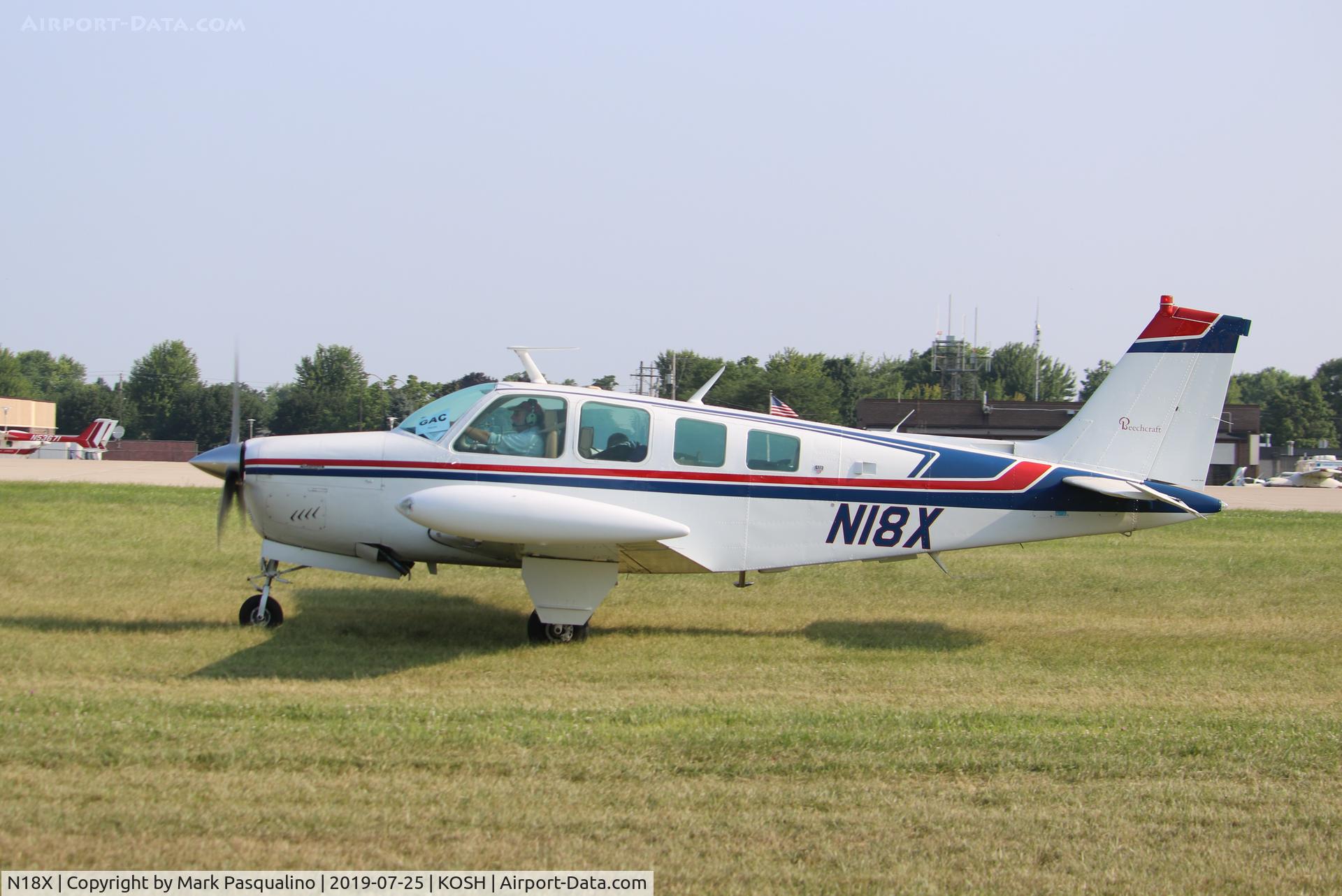 N18X, 1978 Beech A36 Bonanza 36 C/N E-1353, Beech A36