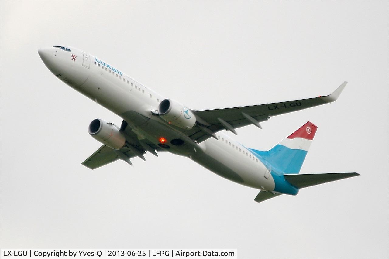 LX-LGU, 2012 Boeing 737-8C9 C/N 41047, Boeing 737-8C9, Take-off Rwy 27L, Roissy Charles De Gaulle Airport (LFPG-CDG)