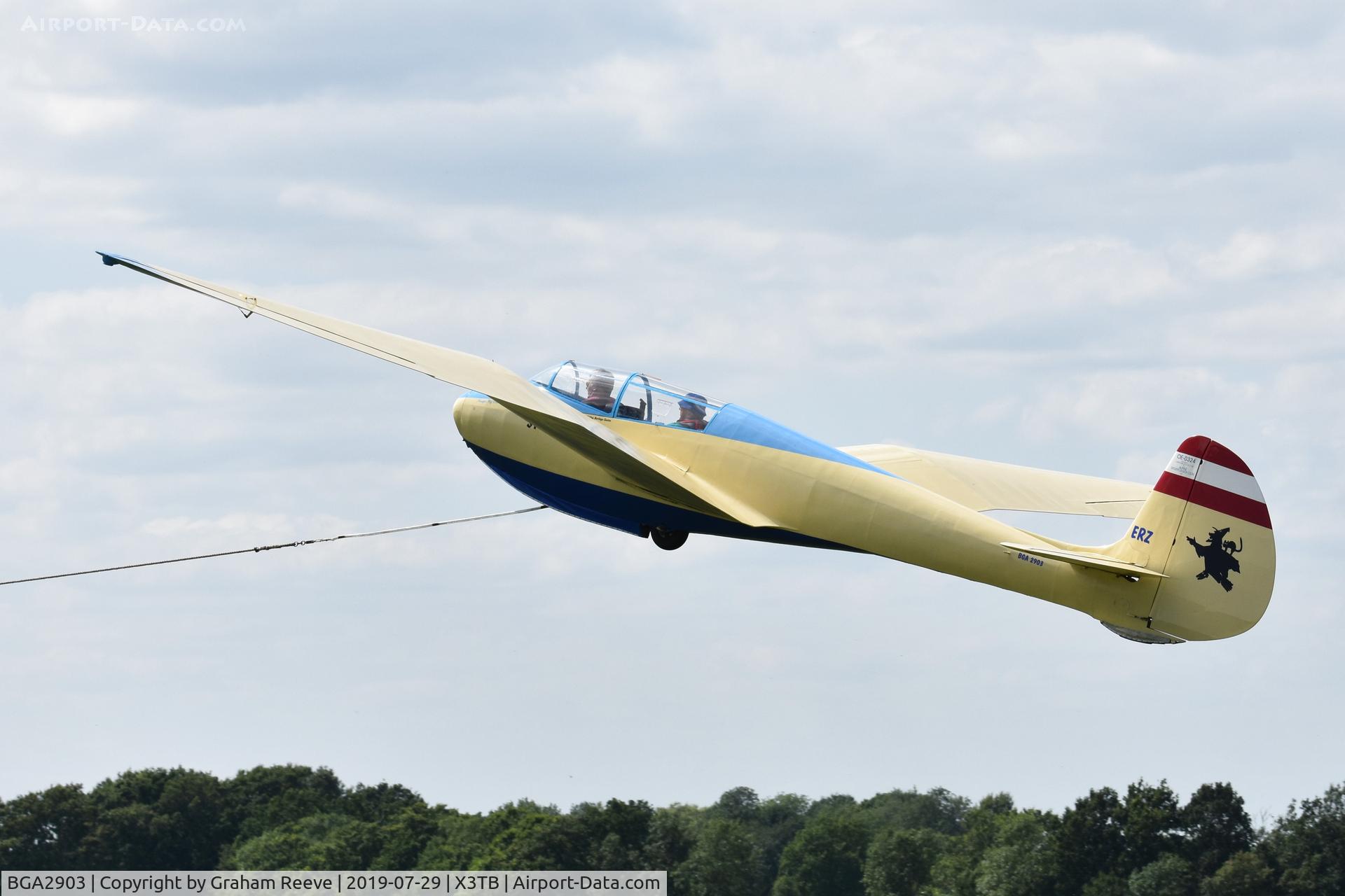 BGA2903, Oberlerchner Mg-19A Steinadler C/N 15, Departing from Tibenham.