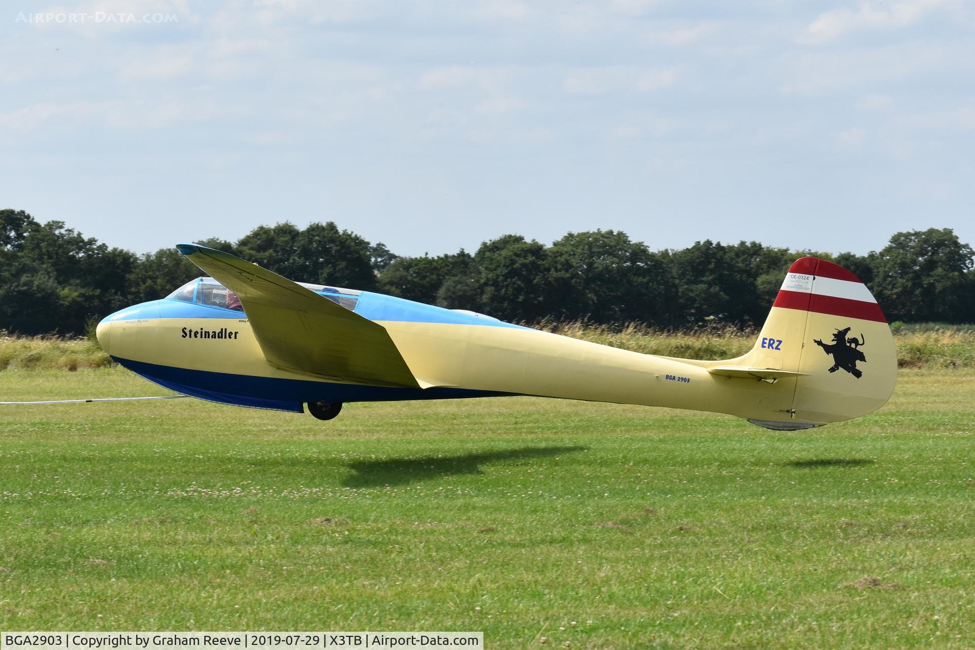 BGA2903, Oberlerchner Mg-19A Steinadler C/N 15, Departing from Tibenham.