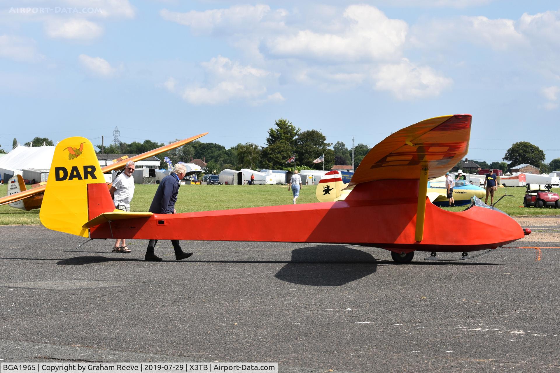 BGA1965, Slingsby T.21B Sedbergh TX.1 C/N SSK/FF1280, Under tow at Tibenham.