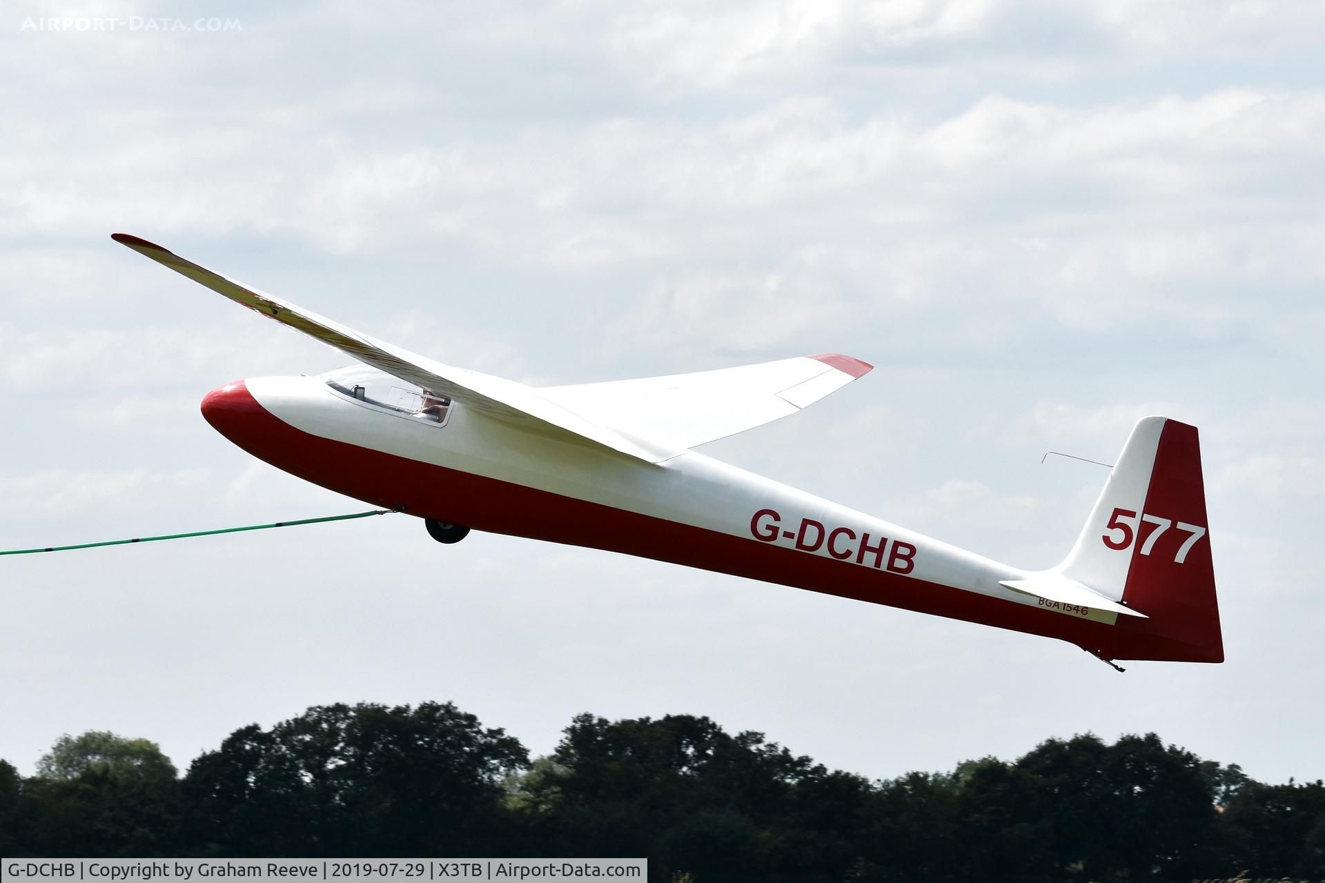 G-DCHB, 1968 Schleicher Ka-6E Rhonsegler C/N 4235, Departing from Tibenham.