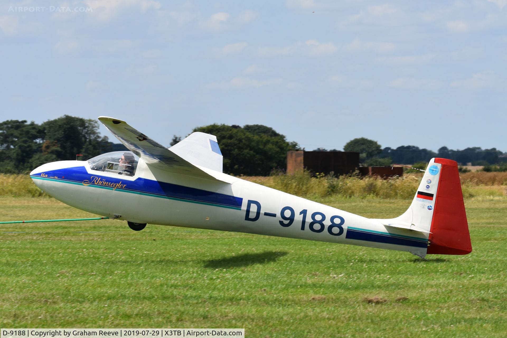 D-9188, Schleicher KA6-CR C/N 6514, Departing from Tibenham.