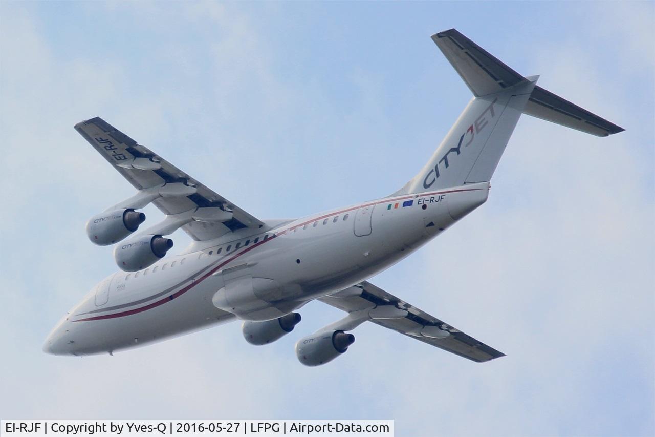 EI-RJF, 1998 British Aerospace Avro 146-RJ85A C/N E2337, British Aerospace RJ85A, Take off rwy 27L, Roissy Charles De Gaulle airport (LFPG-CDG)