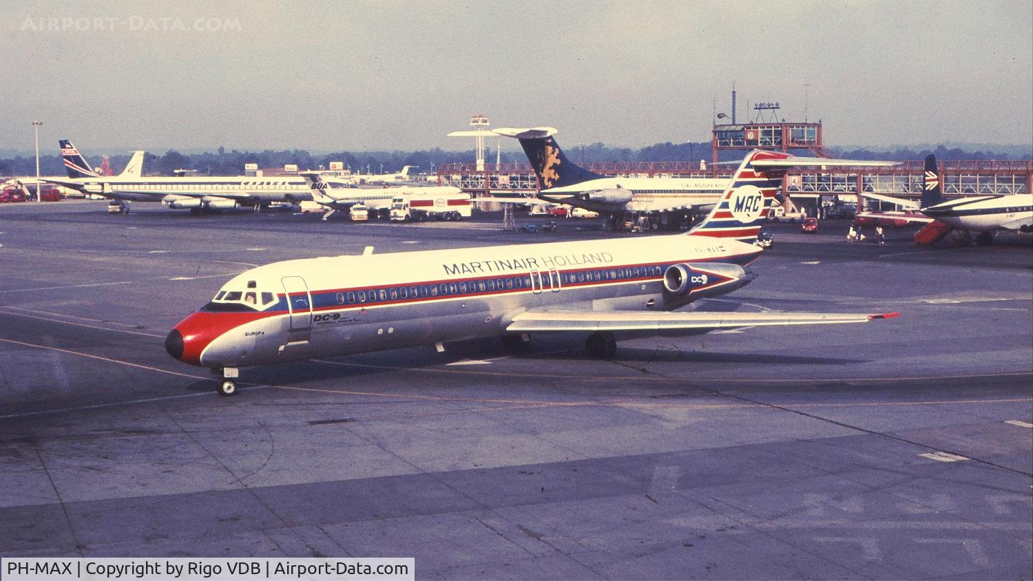 PH-MAX, 1971 Douglas DC-9-32 C/N 47514, Place & date unknown.  Early 1970's.