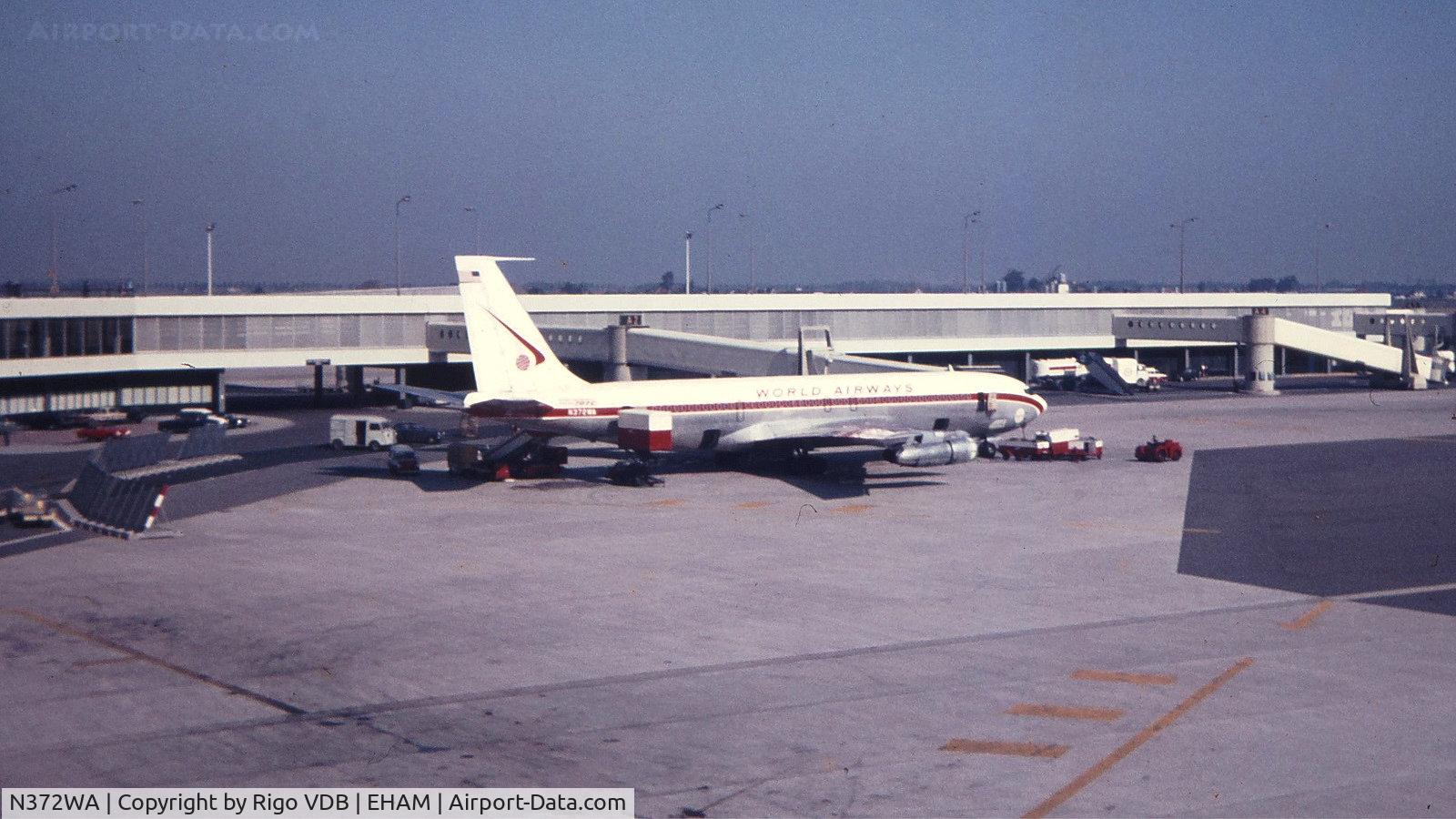 N372WA, 1966 Boeing 707-373C C/N 19179, At Schiphol in early 1970's.