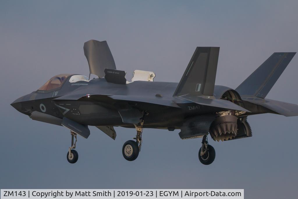 ZM143, Lockheed Martin F-35B Lightning II C/N BK-09, F-35B landing at RAF Marham