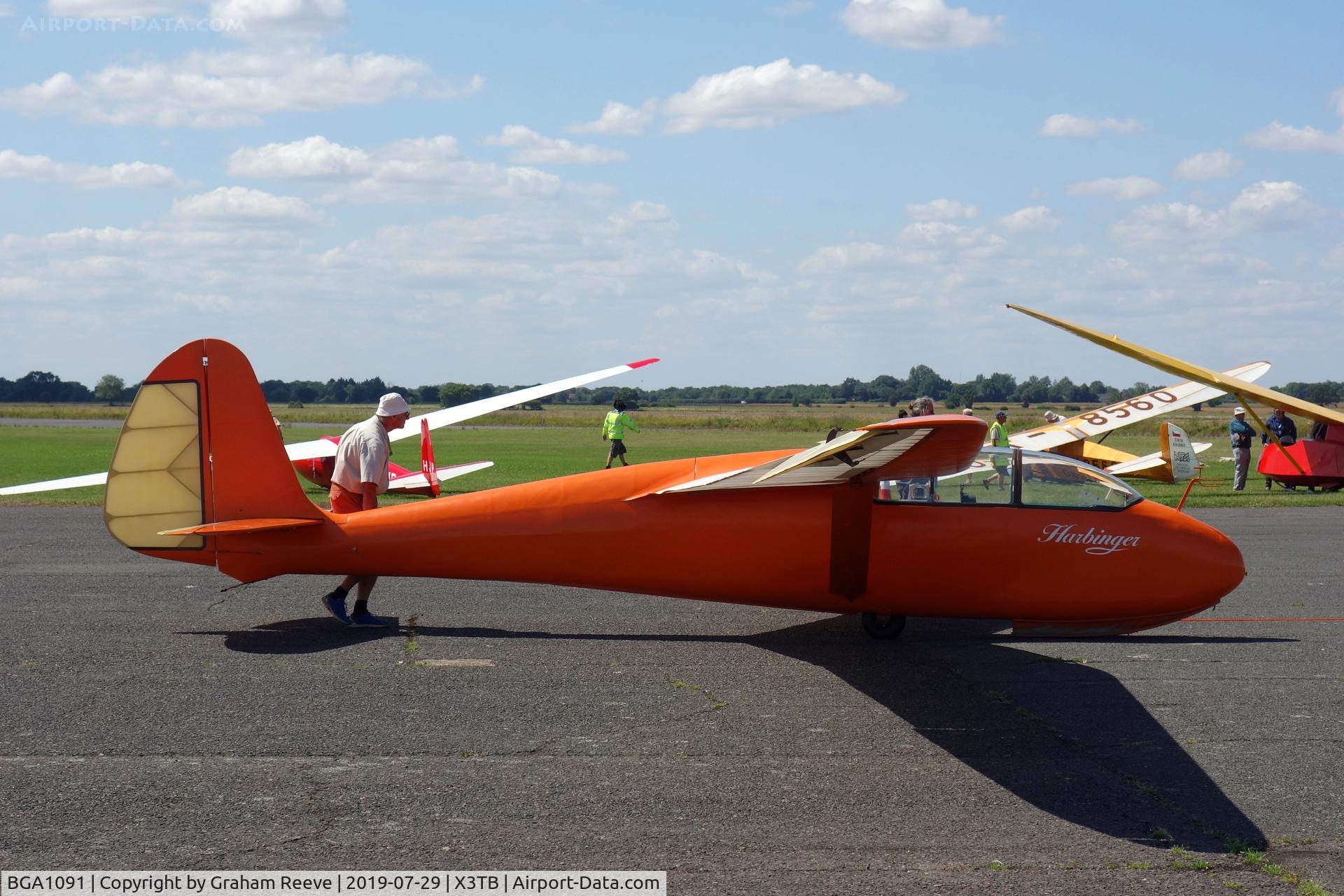 BGA1091, Shenstone Harbinger C/N 1, Under tow at Tibenham.