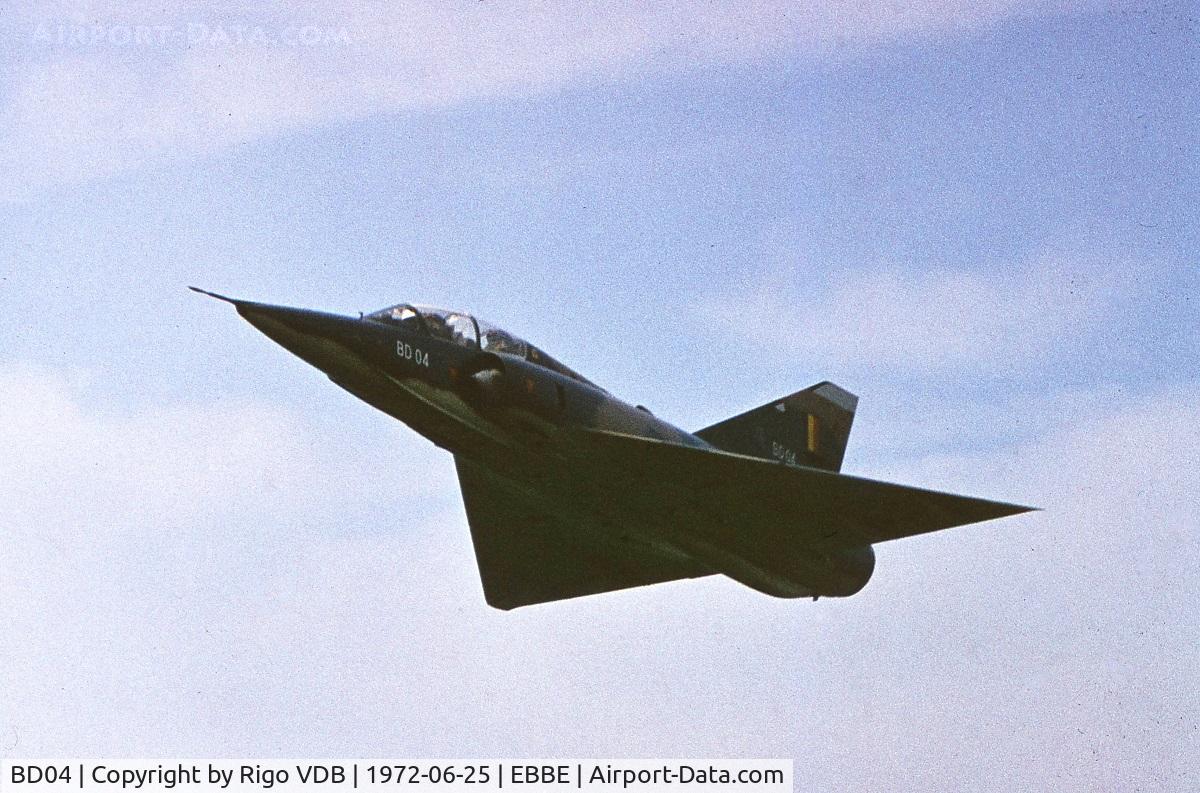 BD04, SABCA Mirage 5BD C/N 204, At Beauvechain Airshow in 1972.