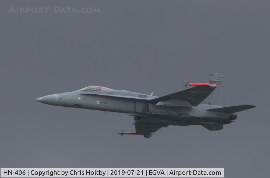 HN-406, McDonnell Douglas F-18C Hornet C/N 1307, High speed flypast at RIAT 2019 Fairford