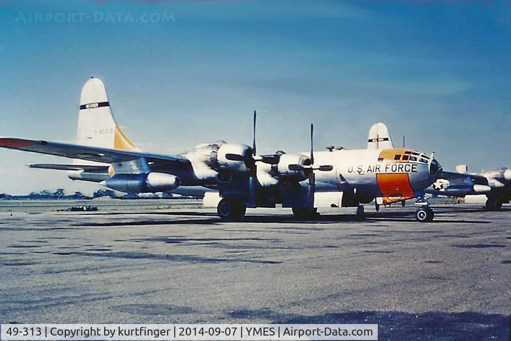49-313, 1949 Boeing WB-50D-115-BO Superfortress C/N 16089, Boeing WB-50D. USAF 49-0313 56thWS RAAF Base East Sale the early 1960s