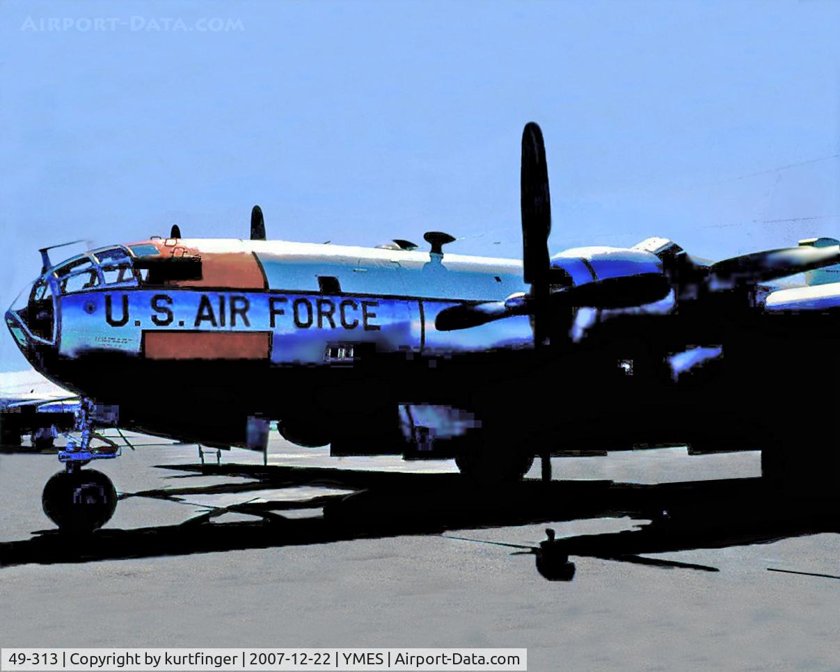 49-313, 1949 Boeing WB-50D-115-BO Superfortress C/N 16089, Boeing WB-50D. USAF 49-0313 56thWS, RAAF Base East Sale the early 1960s