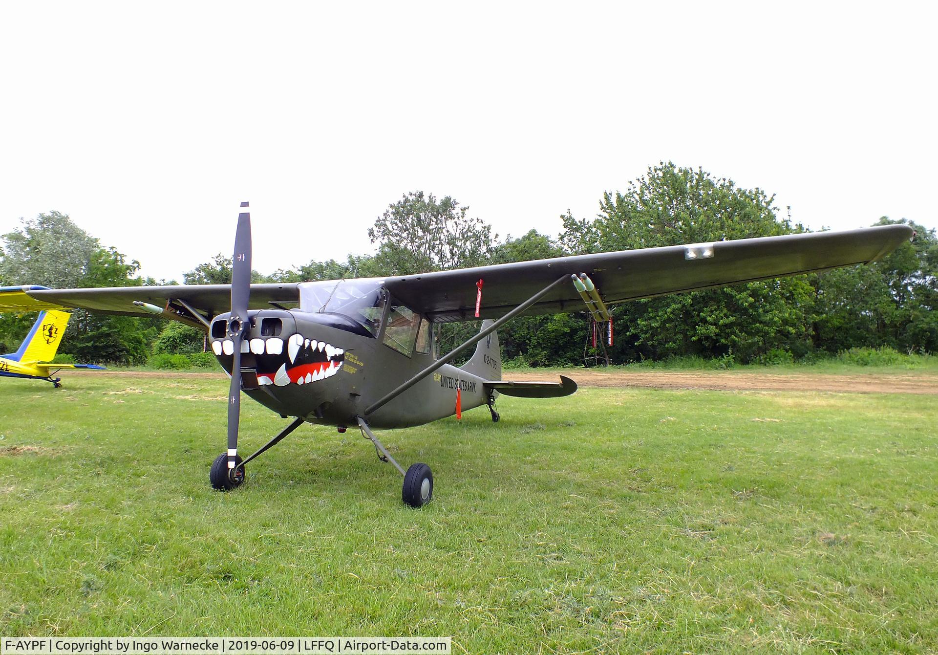 F-AYPF, 1959 Cessna O-1E (L-19A-CE) Bird Dog C/N 24705, Cessna L-19A (305A) Bird Dog at the Meeting Aerien 2019, La-Ferte-Alais