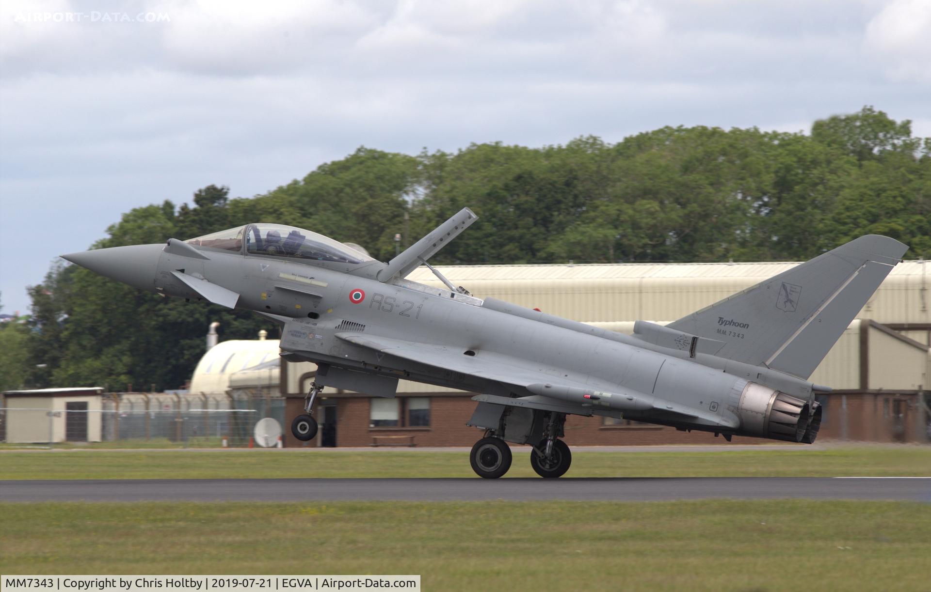 MM7343, Eurofighter F-2000A Typhoon C/N IS069, Typhoon landing after its superb solo show RIAT 2019 Fairford