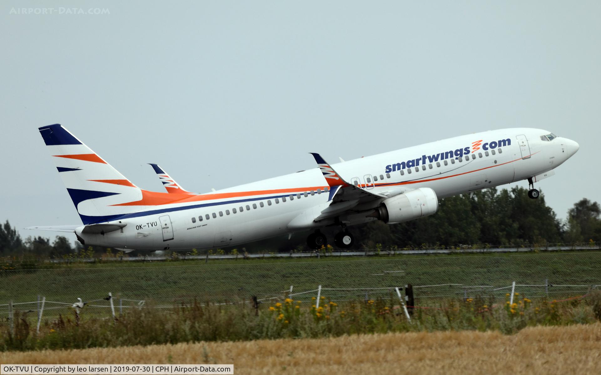 OK-TVU, 2012 Boeing 737-86N C/N 38025, Copenhagen 30.7.2019 T/O R-22R