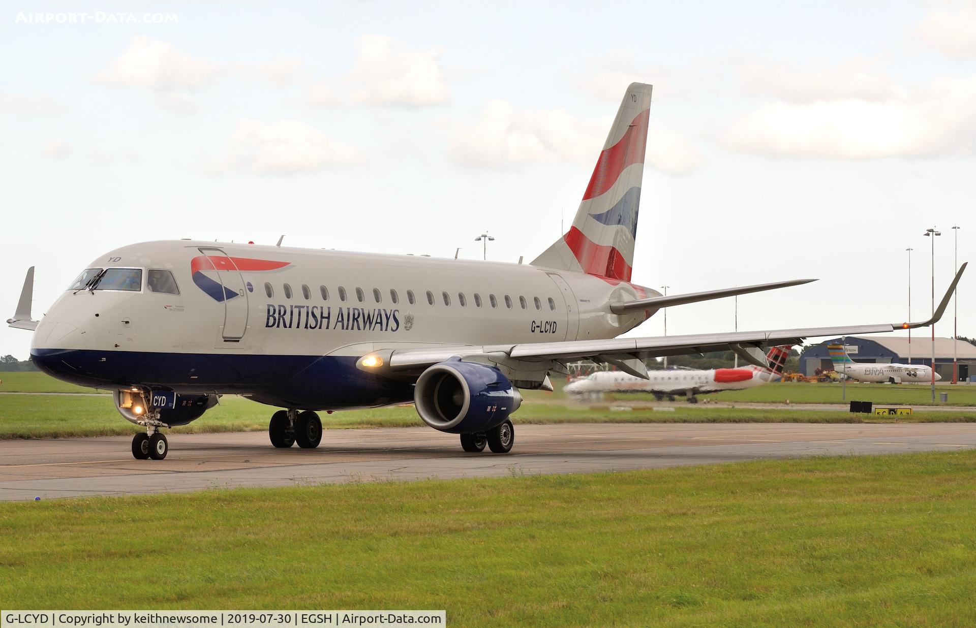 G-LCYD, 2009 Embraer 170STD (ERJ-170-100STD) C/N 17000294, Crew training duties.