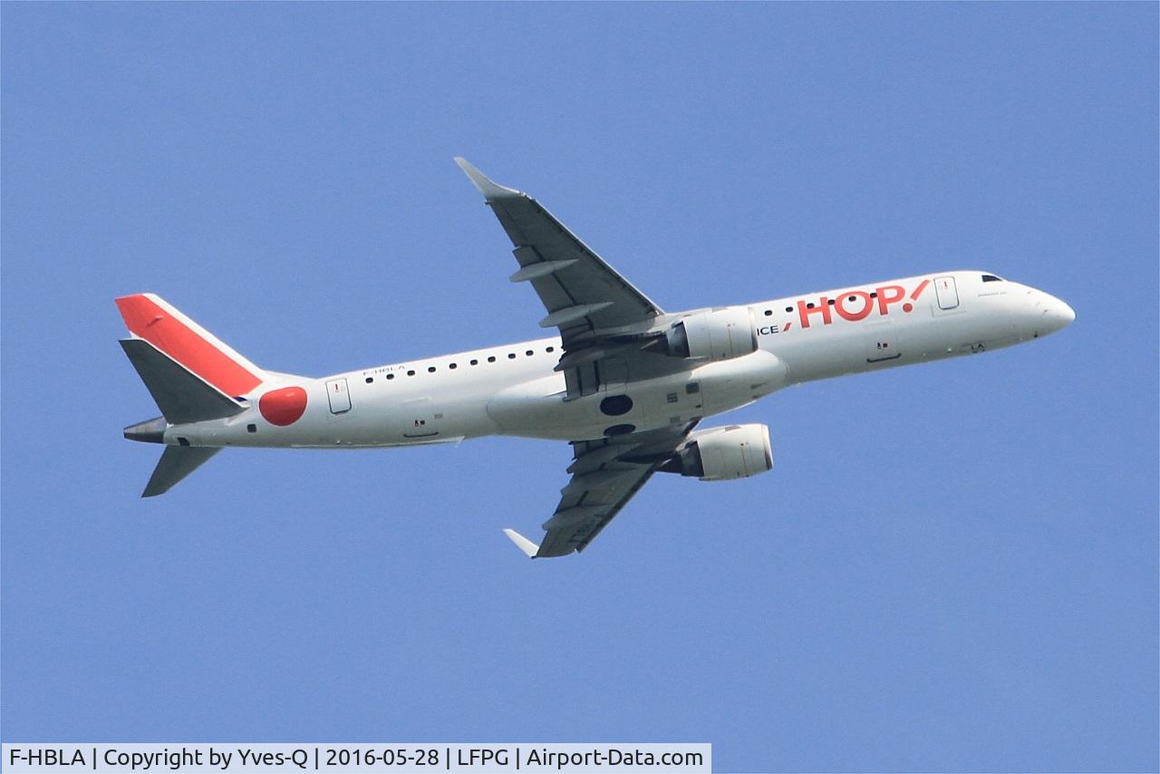 F-HBLA, 2007 Embraer 195LR (ERJ-190-200LR) C/N 19000051, Embraer 195LR, Take off Rwy 06R, Roissy Charles De Gaulle Airport (LFPG-CDG)