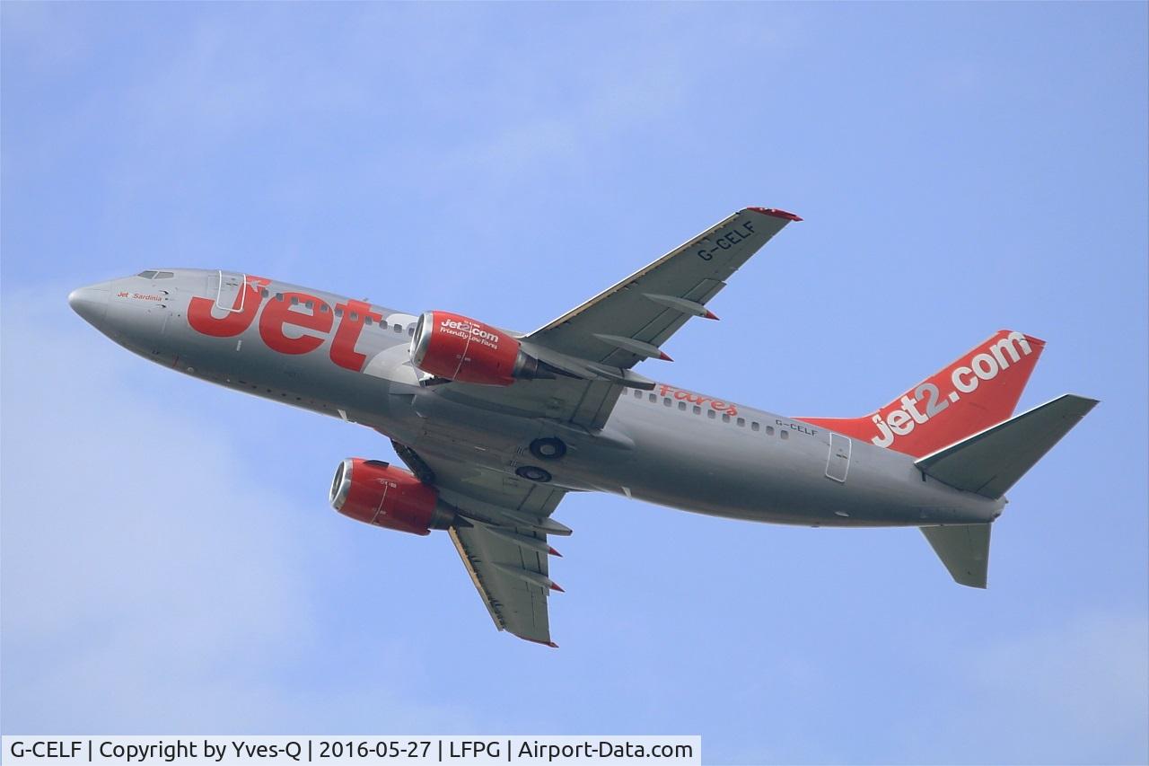 G-CELF, 1988 Boeing 737-377 C/N 24302, Boeing 737-377, Take off rwy 27L, Roissy Charles De Gaulle airport (LFPG-CDG)