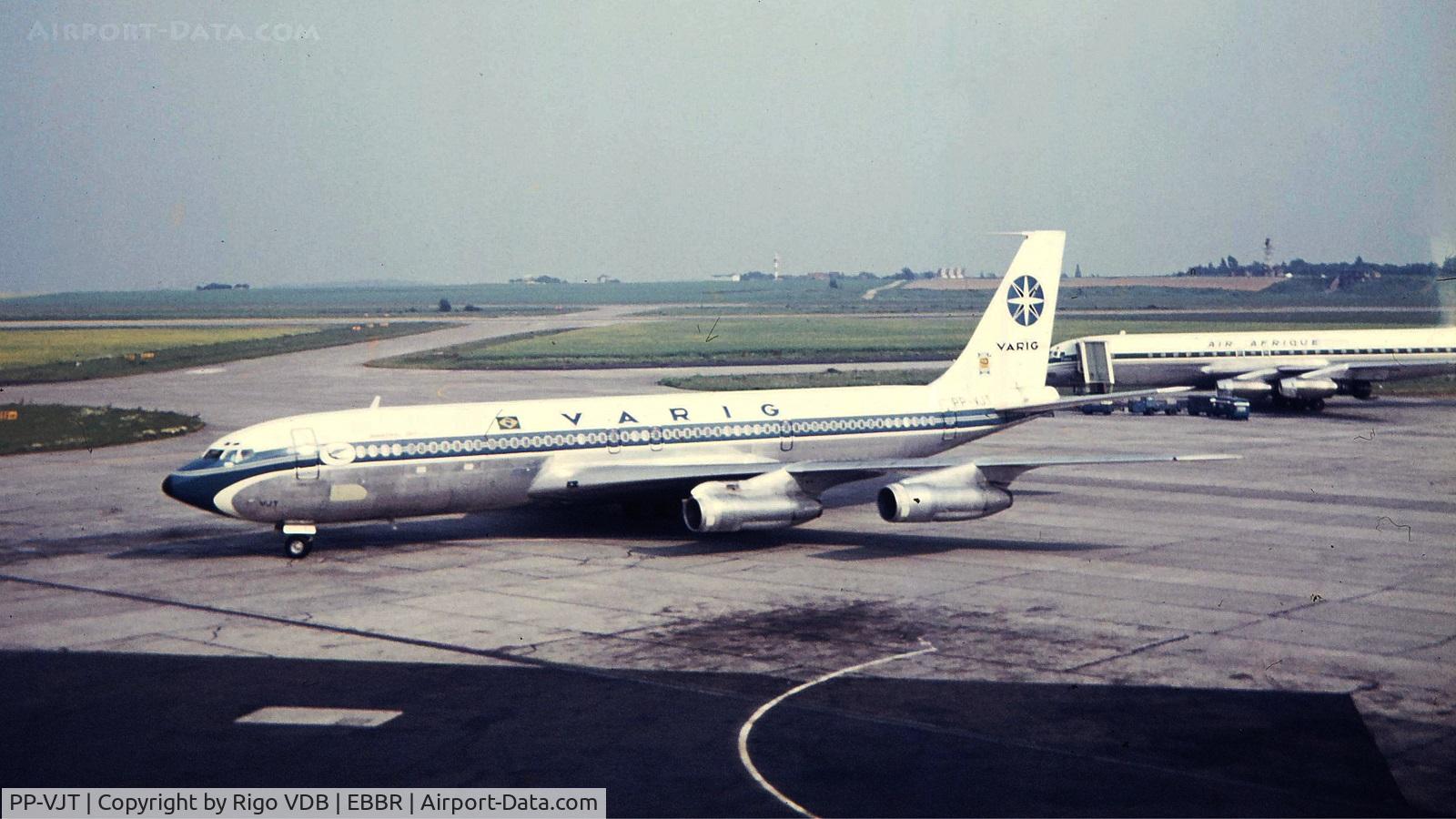 PP-VJT, 1967 Boeing 707-341C C/N 19322, At Brussels in late 1960's.