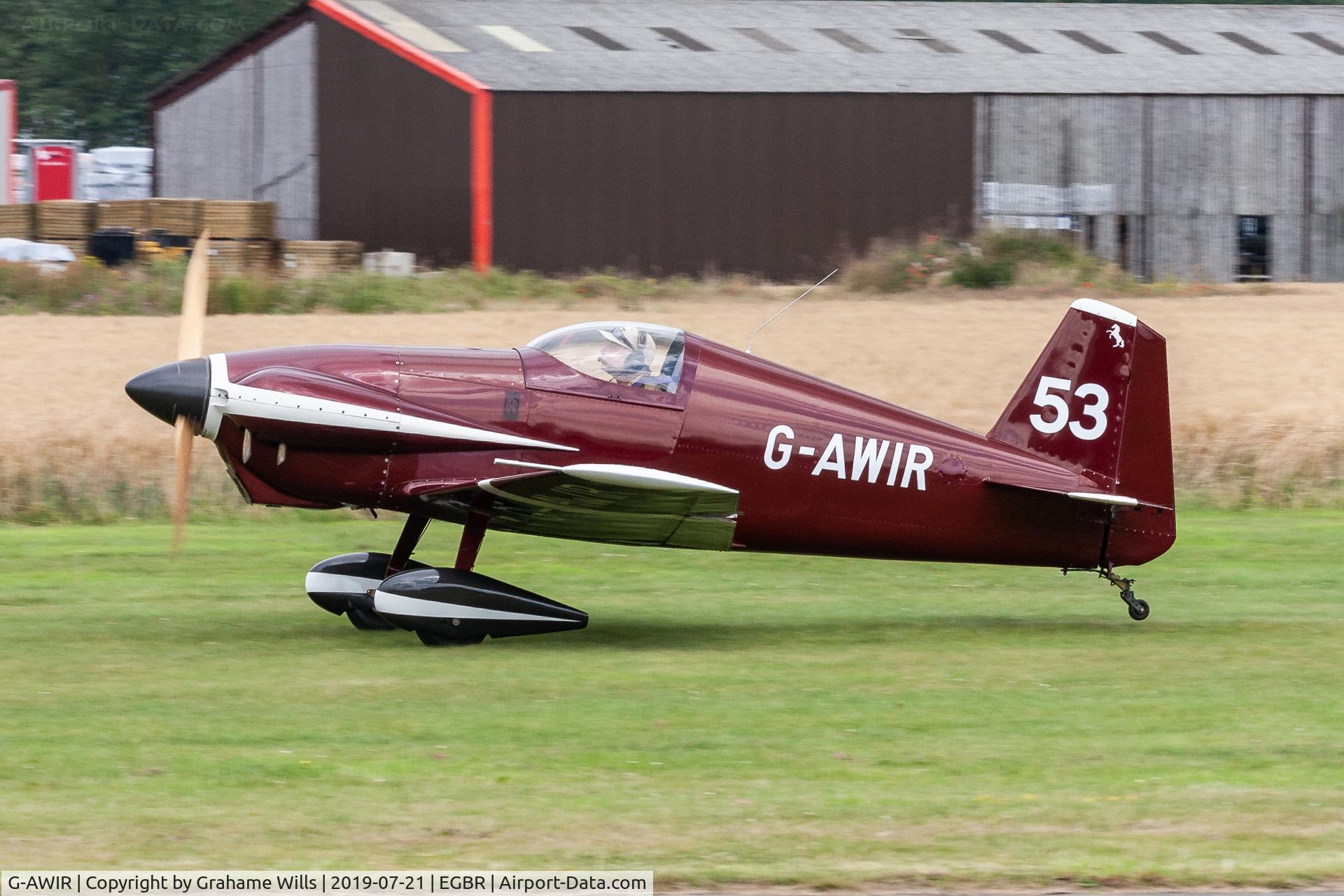 G-AWIR, 1973 Mustang Aeronautics Midget Mustang MM-1 C/N PFA 1315, Midget Mustang G-AWIR, Breighton 21/7/19