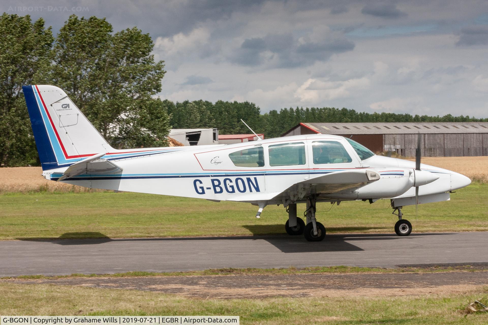 G-BGON, 1979 Gulfstream American GA-7 Cougar C/N GA7-0095, Grumman GA-7 Cougar G-BGON, Breighton 21/7/19