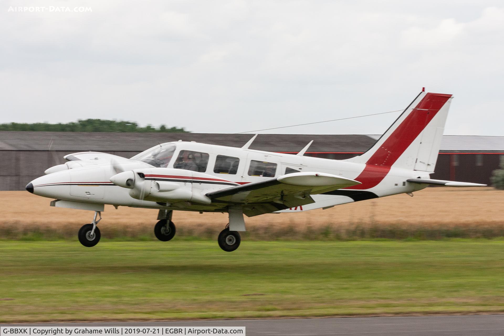 G-BBXK, 1973 Piper PA-34-200 Seneca C/N 34-7450056, Piper PA-34-200 Seneca G-BBXK, Breighton 21/7/19