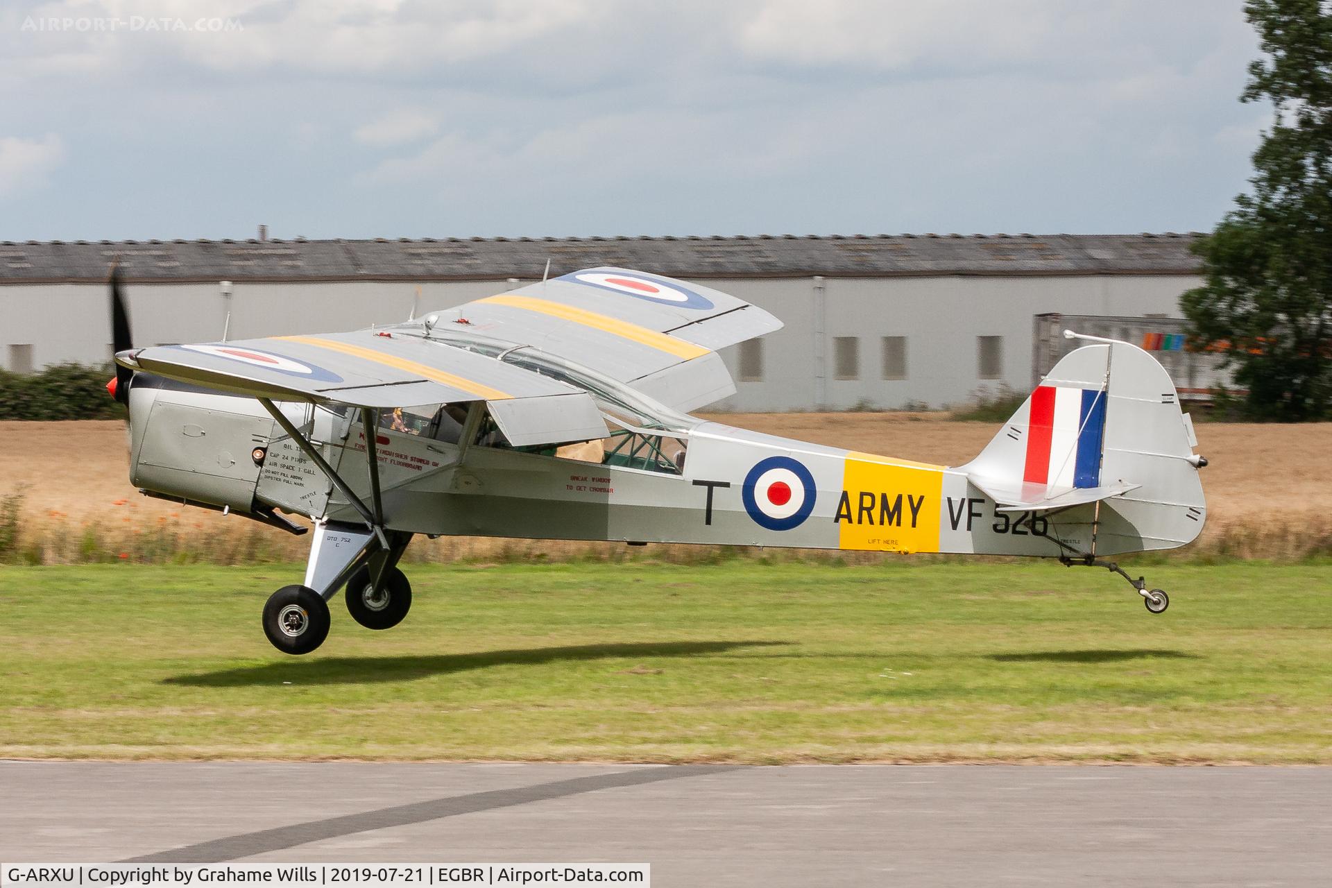 G-ARXU, 1945 Auster 6A Tugmaster (Mod) C/N 2295, Auster 6A VF526/T (G-ARXU), Breighton 21/7/19