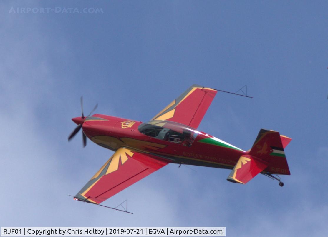 RJF01, 2018 Extra EA-300LC C/N LC069, Royal Jordanian Falcons team display at RIAT 2019 Fairford