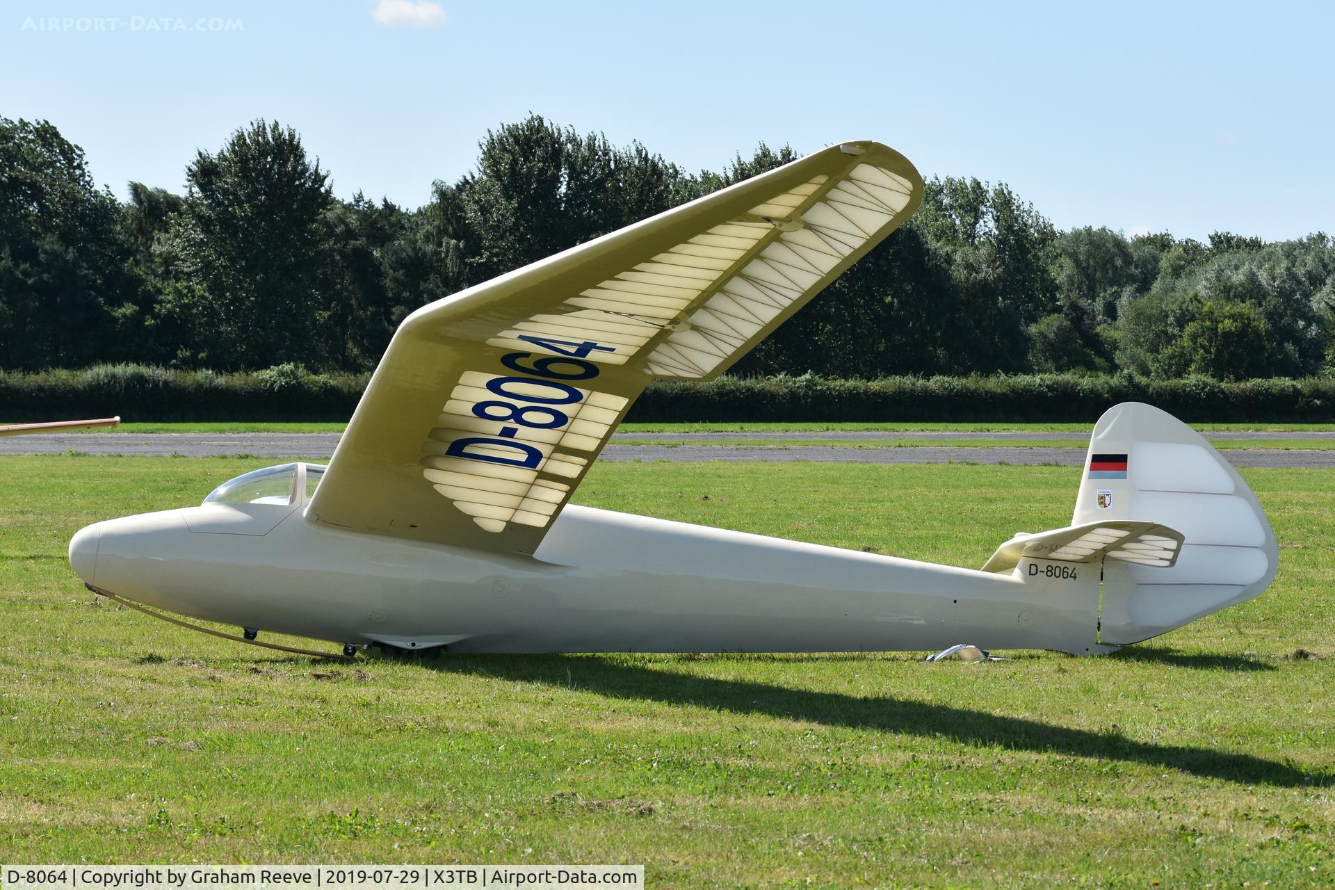 D-8064, Schempp-Hirth Goppingen Go 3 Minimoa C/N 184, Parked at Tibenham.