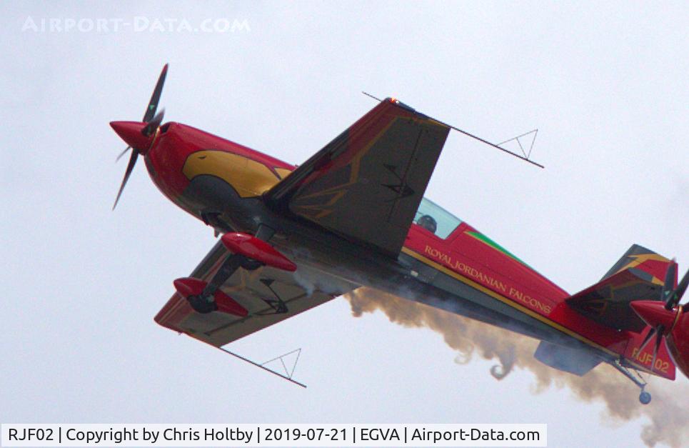 RJF02, 2018 Extra EA-300LC C/N LC070, Team display by the Royal Jordanian Falcons at RIAT 2019 Fairford