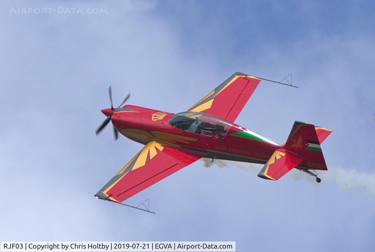 RJF03, 2018 Extra EA-330LX C/N LC071, Team display by the Royal Jordanian Falcons at RIAT 2019 Fairford