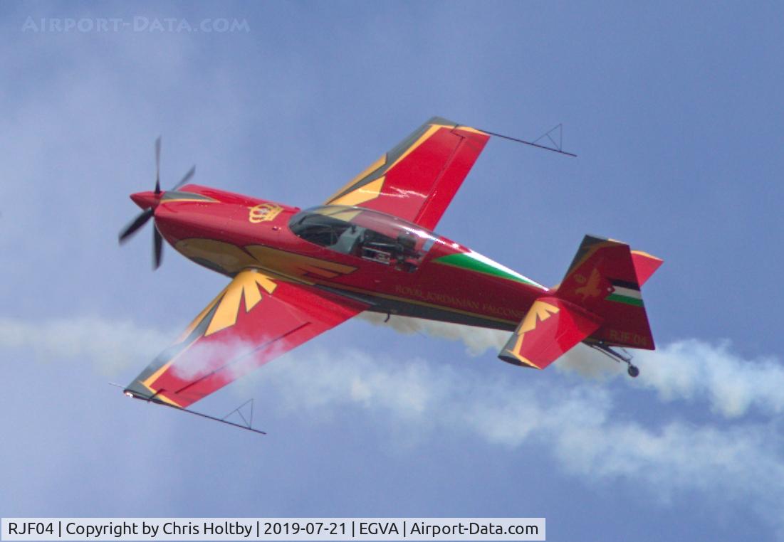 RJF04, 2018 Extra EA-330LX C/N LC072, Team display by the Royal Jordanian Flacons team at RIAT 2019 Fairford