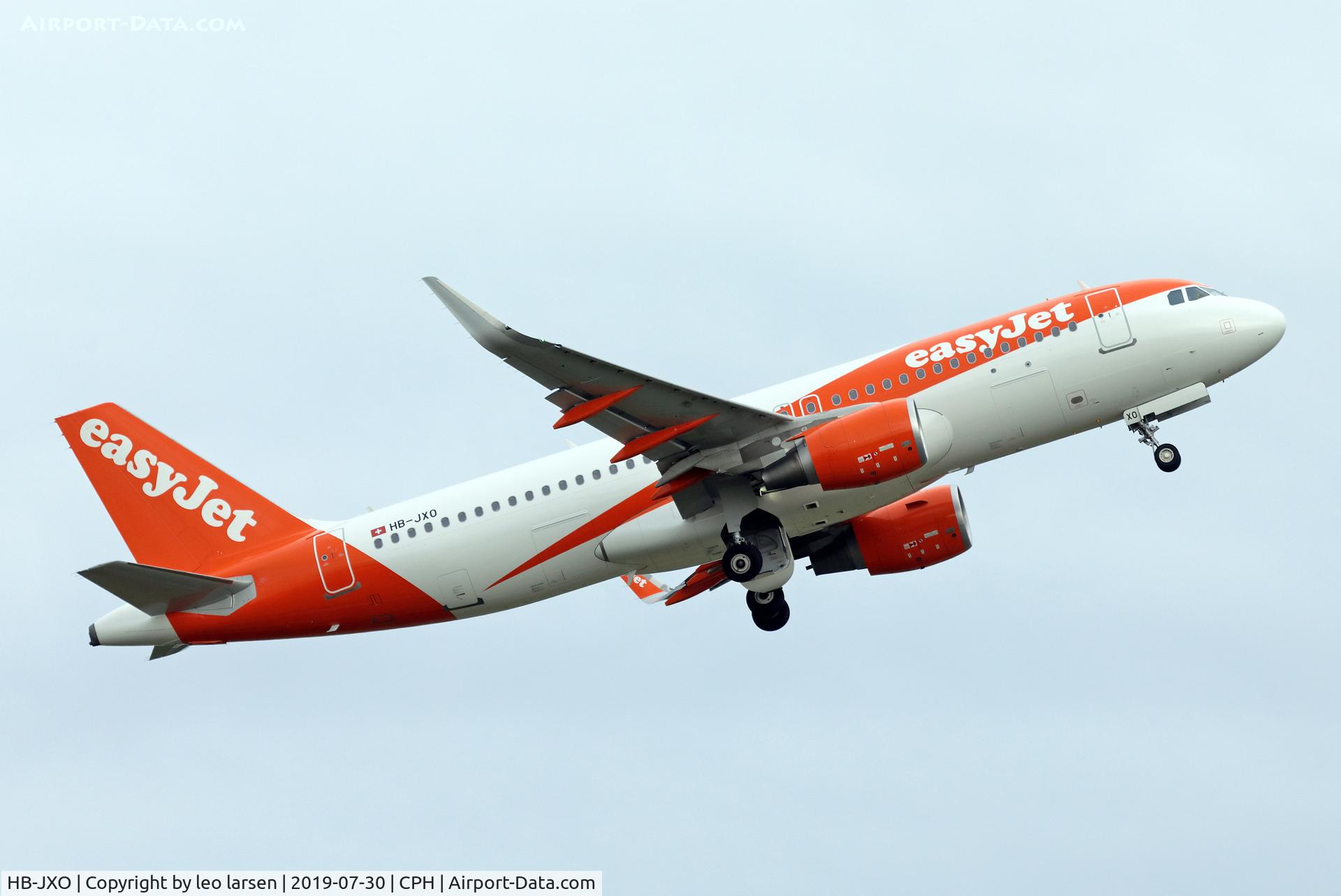 HB-JXO, 2018 Airbus A320-214 C/N 8390, Copenhagen 30.7.2019 T/O R-22R