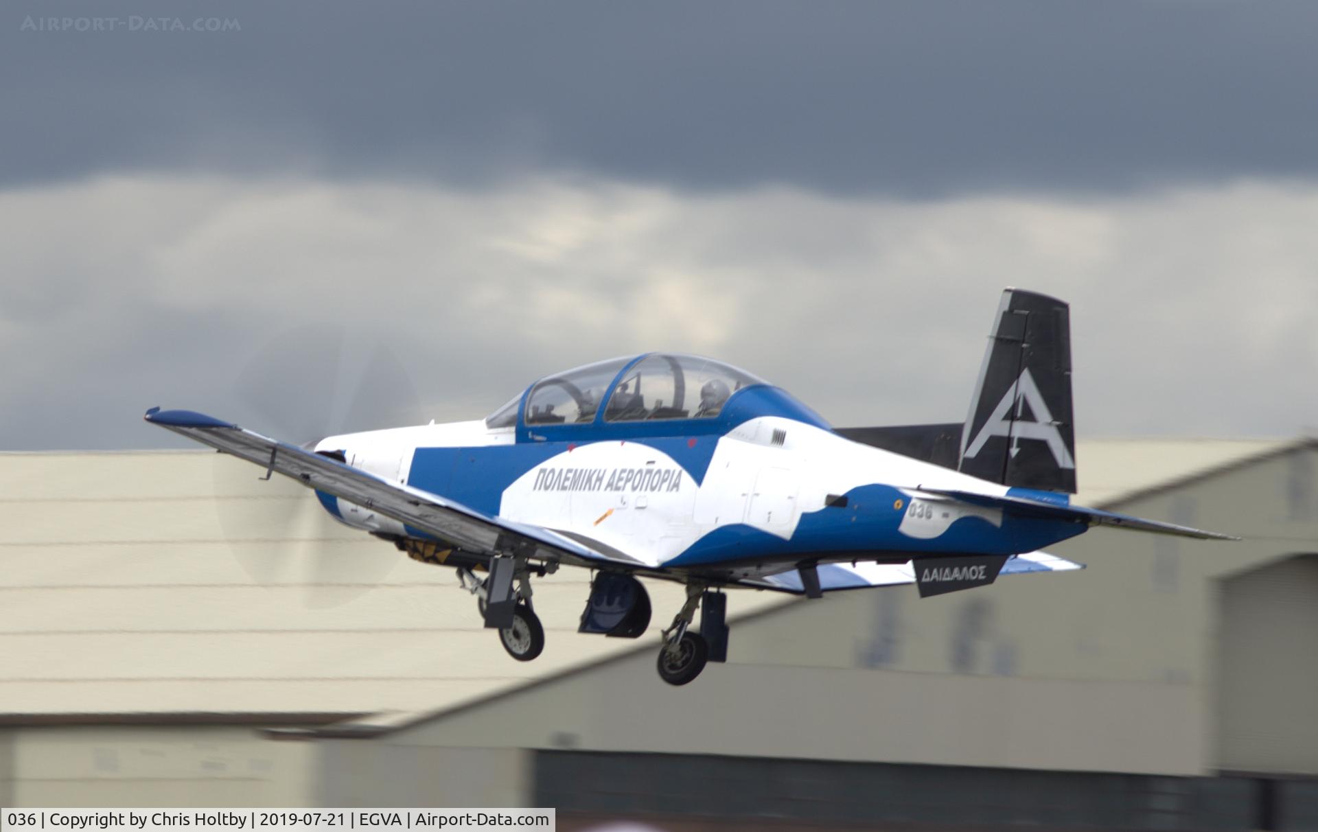 036, Raytheon T-6A Texan II C/N PG-36, Taking off for solo display at RIAT 2019 RAF Fairford