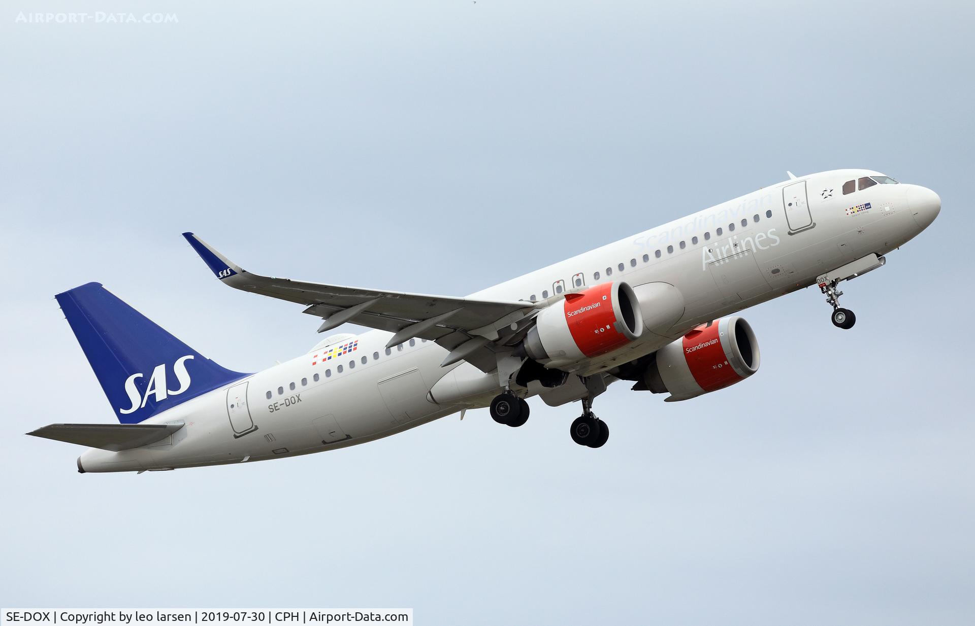 SE-DOX, 2017 Airbus A320-251N C/N 7489, Copenhagen 30.7.2019 T/O R-22R