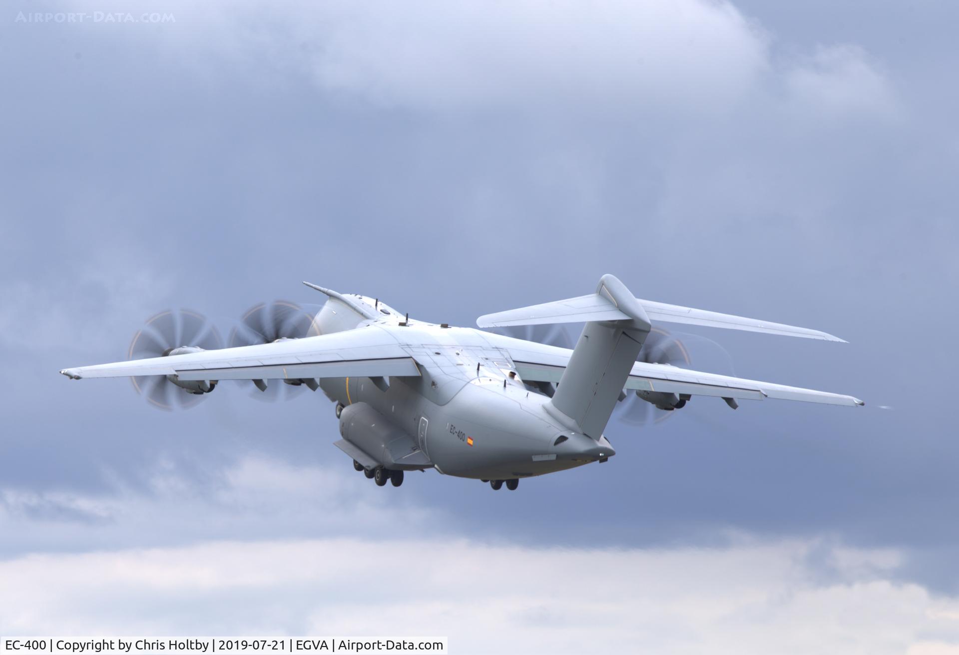 EC-400, 2015 Airbus A400M Atlas C/N 022, Airbus Atlas lumbering into the air at RIAT 2019 Fairford