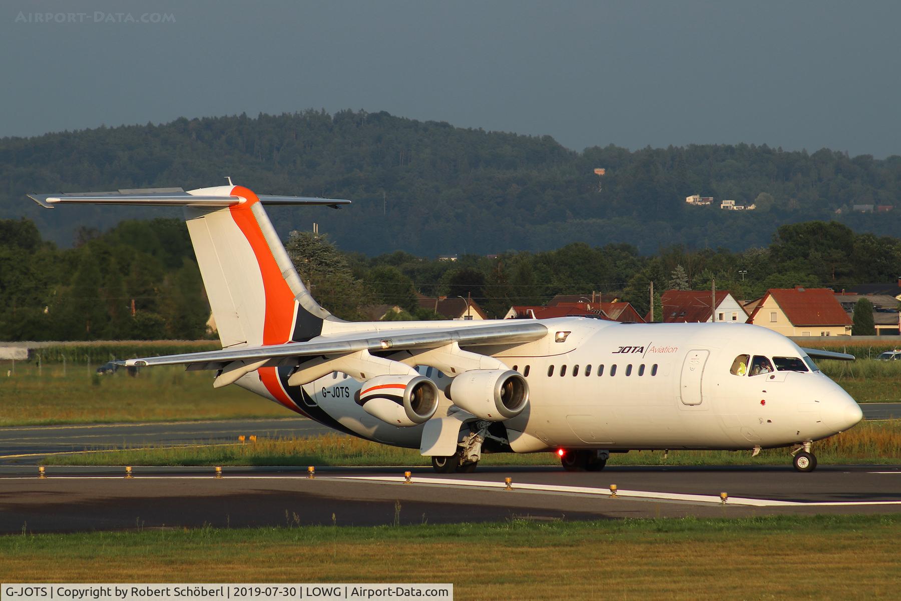 G-JOTS, 1999 British Aerospace Avro 146-RJ100 C/N E3355, G-JOTS @ LOWG 2019