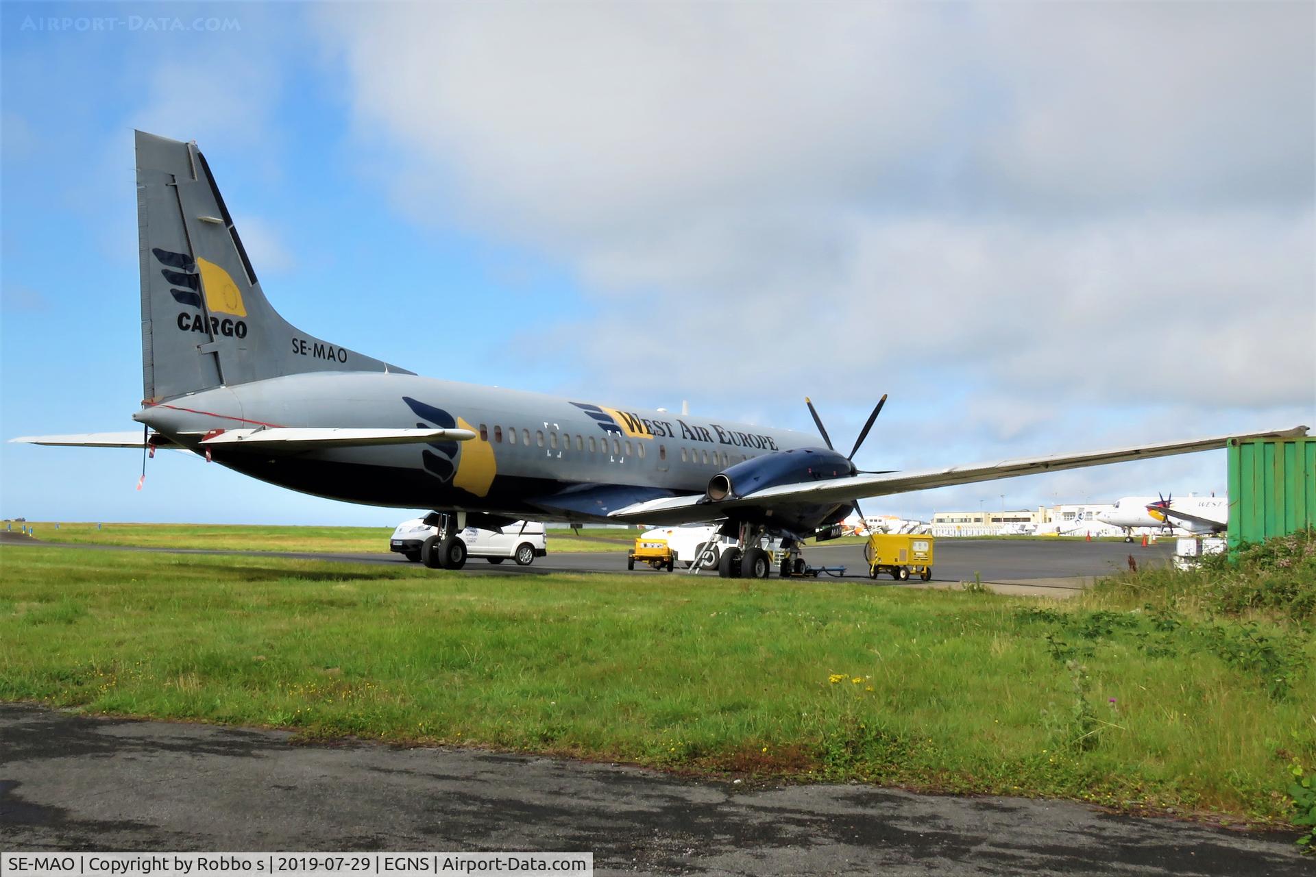 SE-MAO, 1989 British Aerospace ATP(F) C/N 2011, SE-MAO Bae ATP of West Air Europe seen at Ronaldsway Airport IOM.