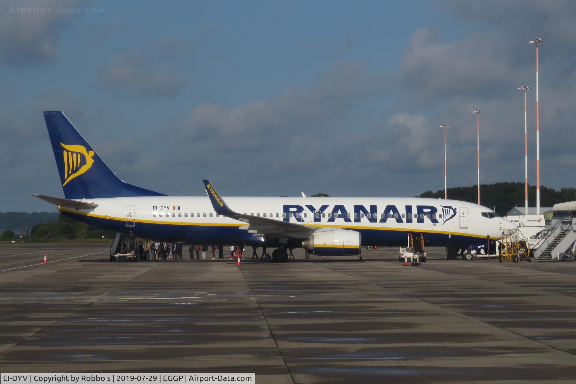EI-DYV, 2008 Boeing 737-8AS C/N 37512, EI-DYV Boeing 737/8AS of Ryanair seen at Liverpool John Lennon Airport.