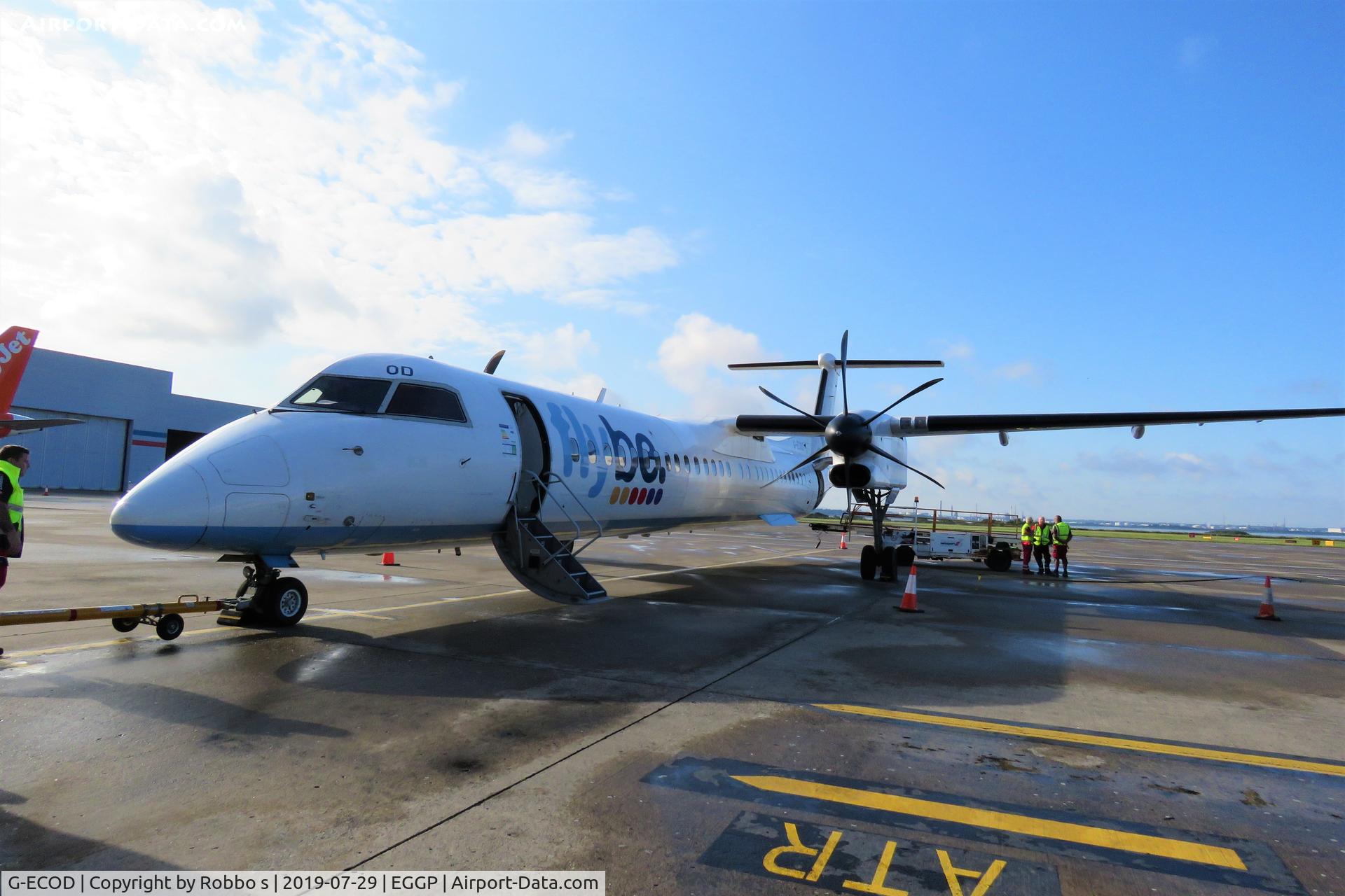 G-ECOD, 2008 De Havilland Canada DHC-8-402Q Dash 8 C/N 4206, G-ECOD DHC-8 Q400 of Flybe.com seen at Liverpool John Lennon Airport.