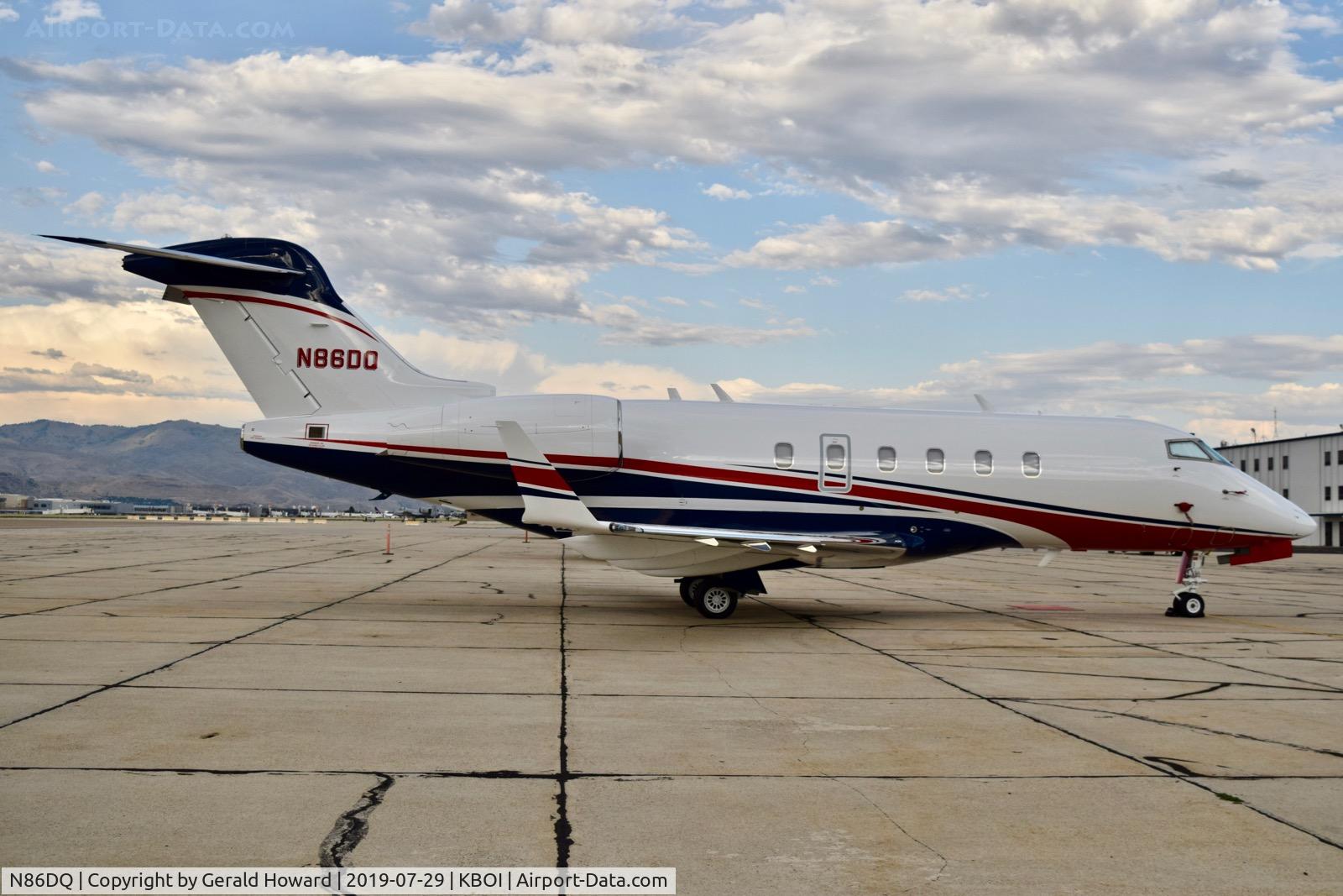 N86DQ, 2007 Bombardier Challenger 300 (BD-100-1A10) C/N 20192, Parked on the south GA ramp.