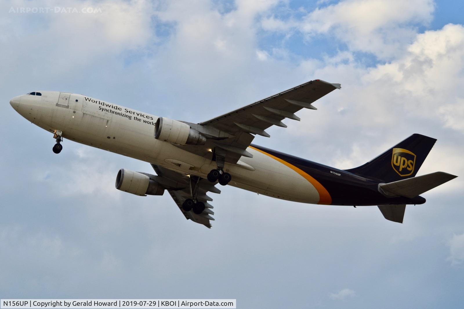 N156UP, 2004 Airbus A300F4-622R C/N 0845, Departing BOI.